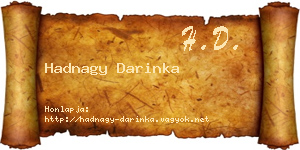 Hadnagy Darinka névjegykártya